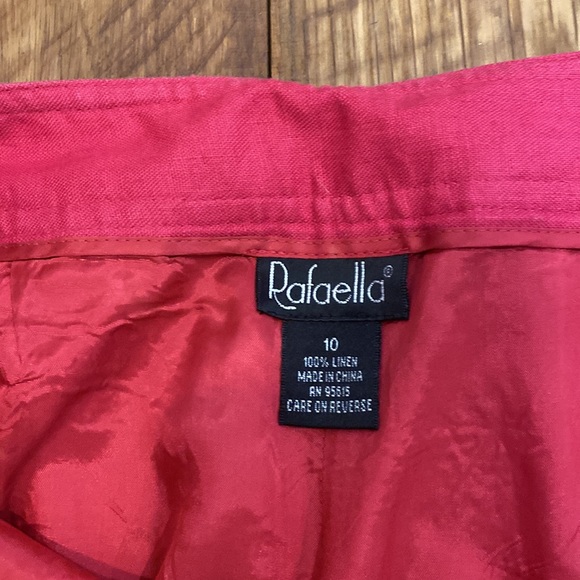 Hot pink linen, lined pants - Picture 3 of 3